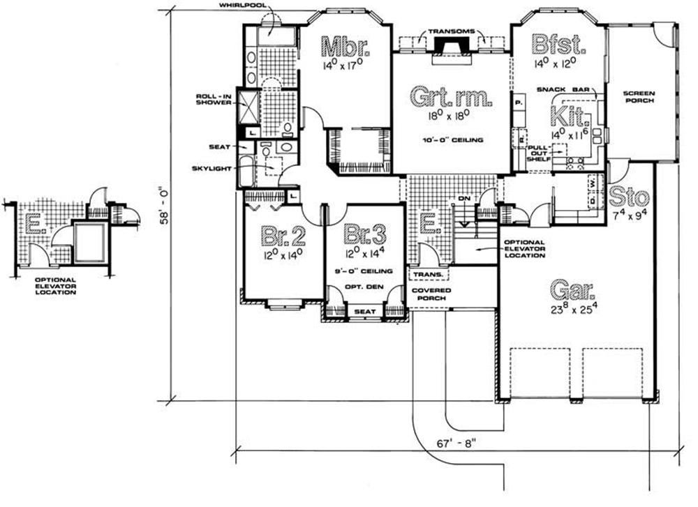  Ranch  Home Plan  3 Bedrms 2 Baths 2053 Sq Ft 120 1495